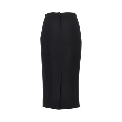 DOLCE&GABBANA Stretch wool midi skirt