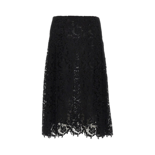 FENDI Macramè lace midi skirt