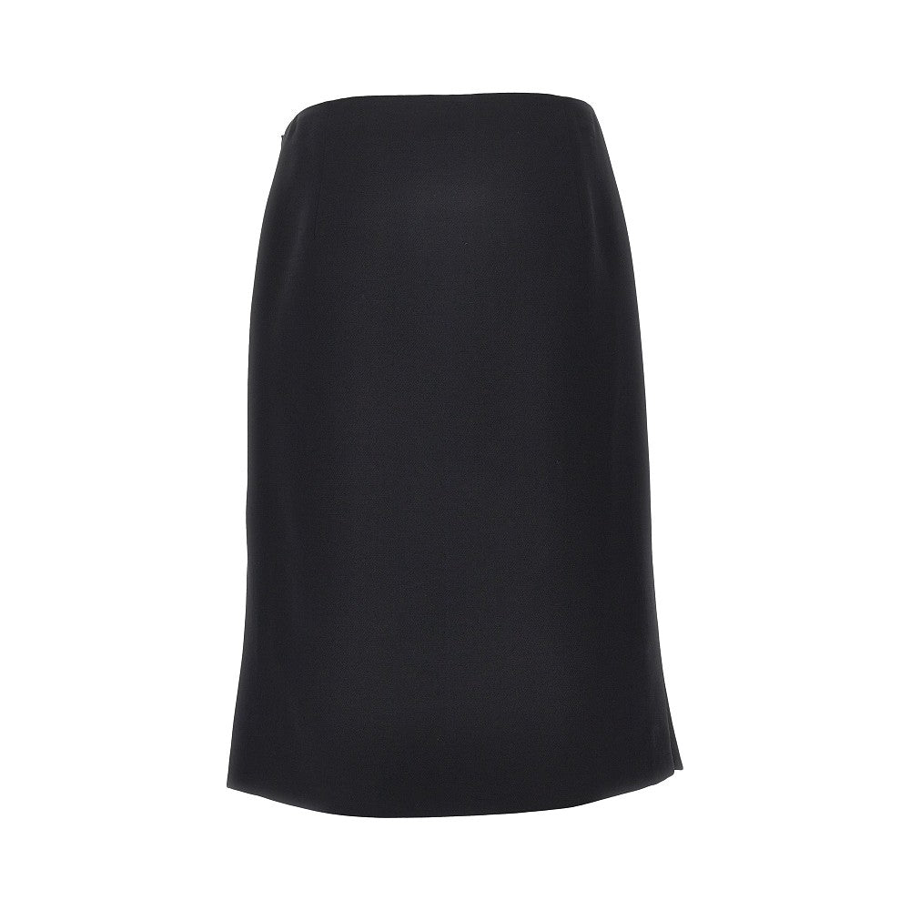 FENDI Grain de poudre wool and silk midi skirt