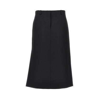 FENDI Grain de poudre wool midi skirt