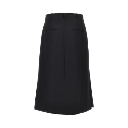 FENDI Grain de poudre wool midi skirt
