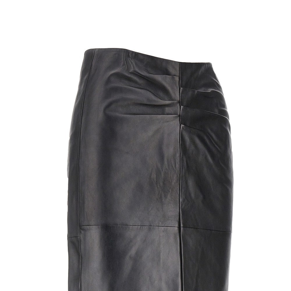 Isabel Marant 'Tuline' leather midi skirt