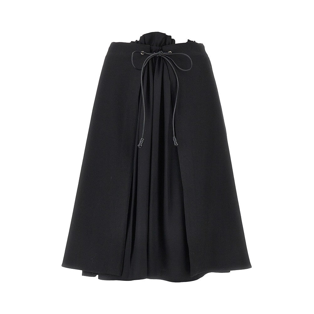 MONCLER Wool gabardine midi skirt