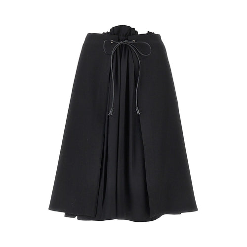 MONCLER Wool gabardine midi skirt
