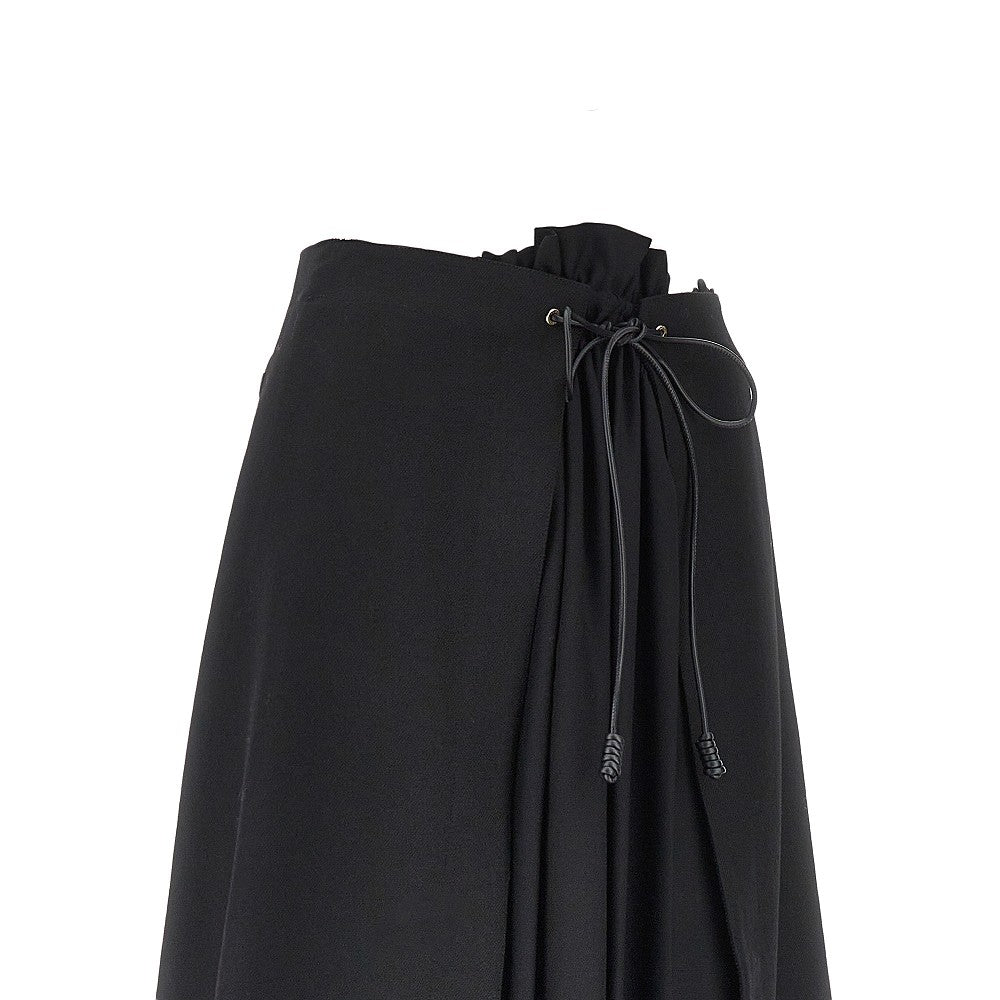 MONCLER Wool gabardine midi skirt