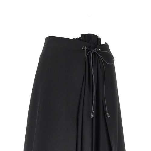 MONCLER Wool gabardine midi skirt
