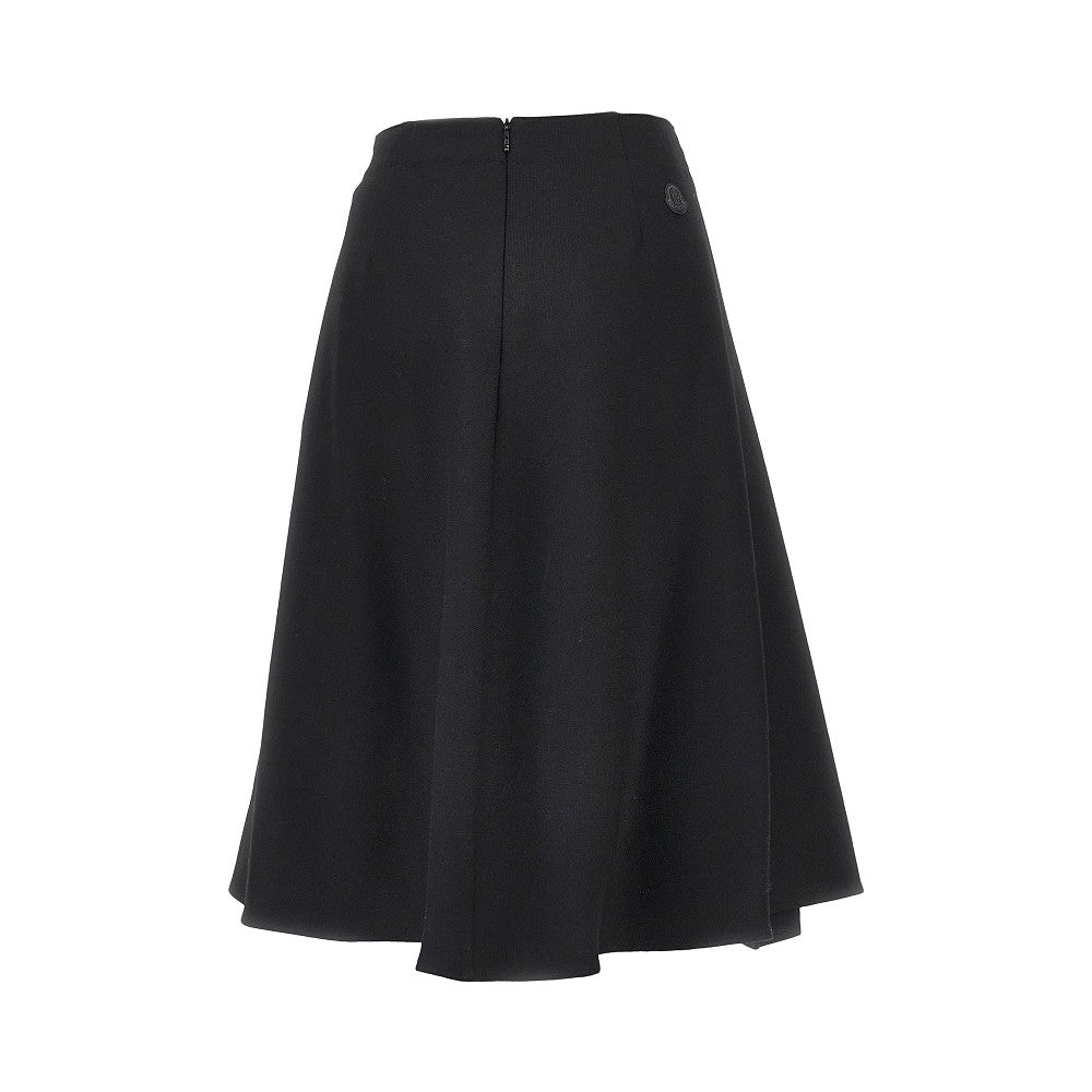 MONCLER Wool gabardine midi skirt