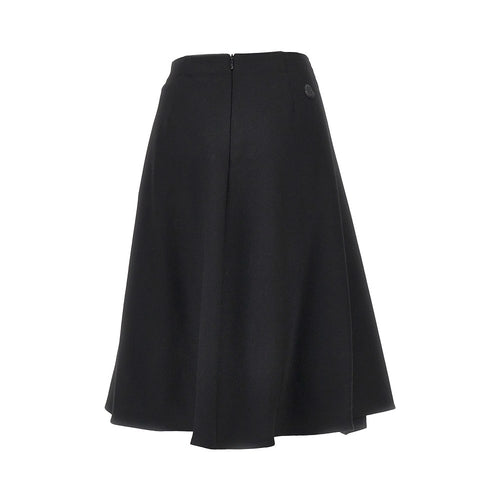 MONCLER Wool gabardine midi skirt