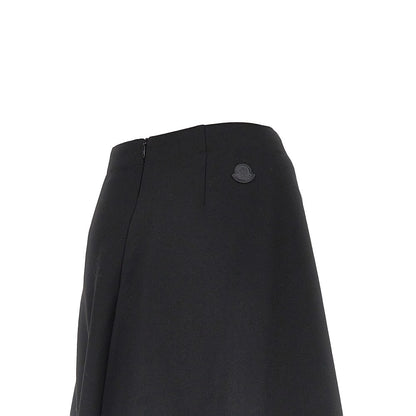 MONCLER Wool gabardine midi skirt