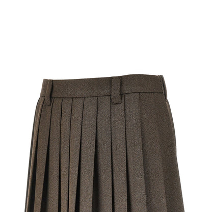 MIU MIU Pleated wool mini skirt