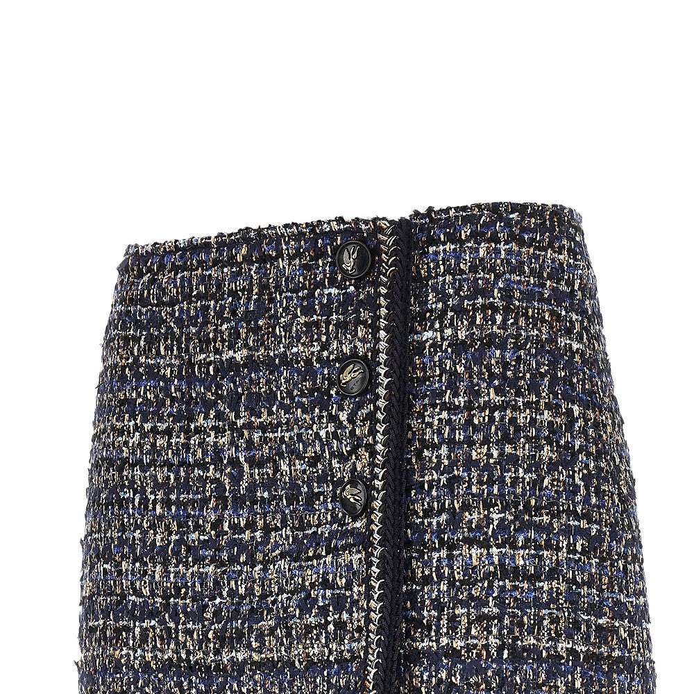 Etro Wool-blend tweed mini skirt