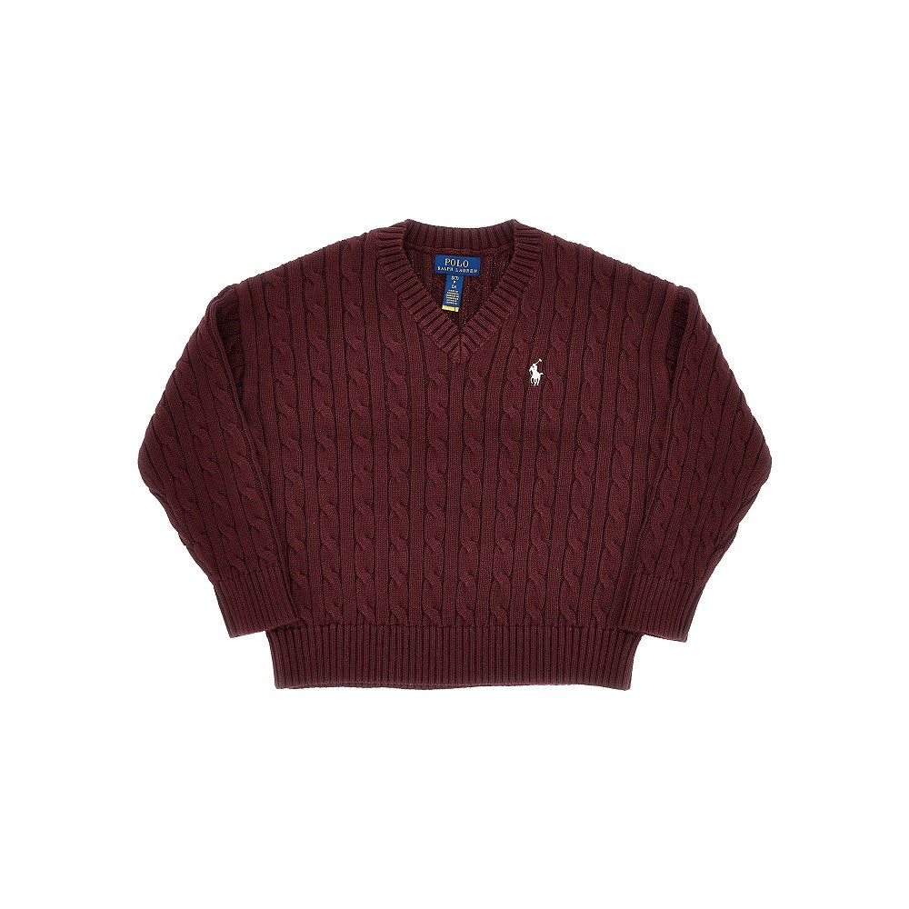 RALPH LAUREN Cable knit cotton sweater