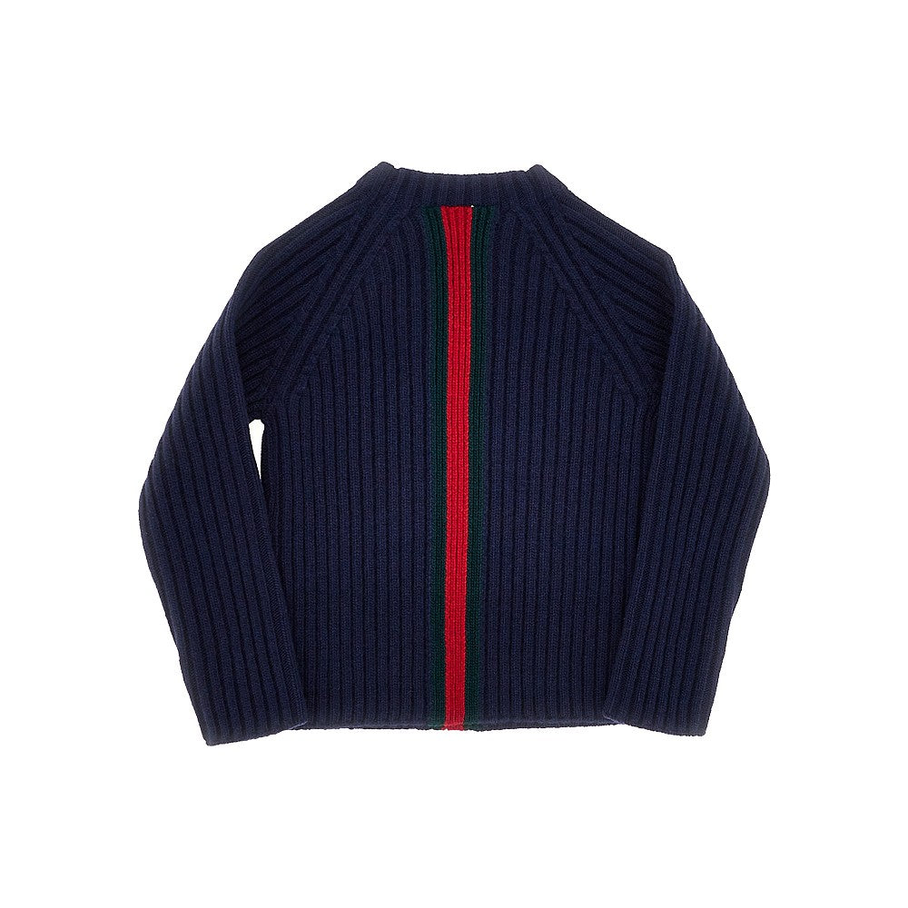 GUCCI Wool sweater with Web Ribbon