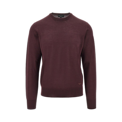 EMPORIO ARMANI Virgin wool sweater with Eagle embroidery