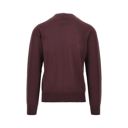 EMPORIO ARMANI Virgin wool sweater with Eagle embroidery