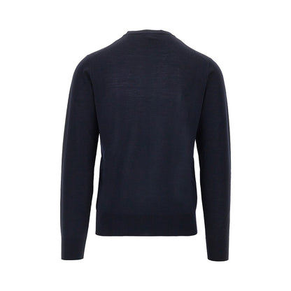 EMPORIO ARMANI Virgin wool sweater with Eagle embroidery