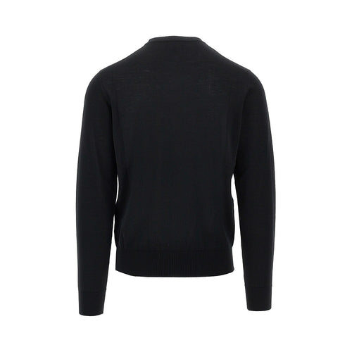 EMPORIO ARMANI Virgin wool sweater with Eagle embroidery