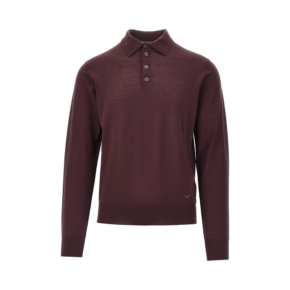 Emporio Armani Fine knit polo sweater