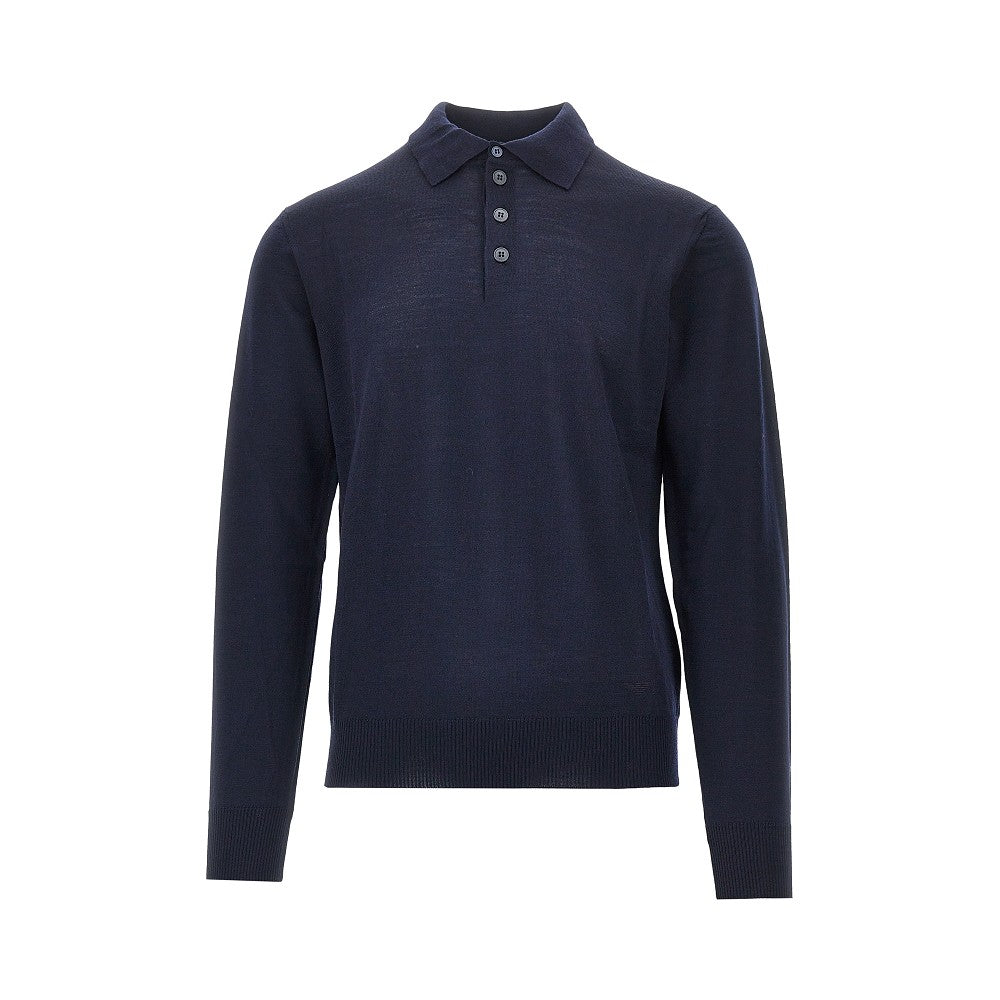 Emporio Armani Fine knit polo sweater