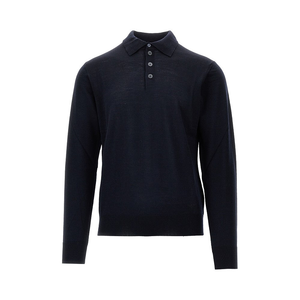 Emporio Armani Fine knit polo sweater