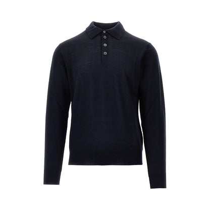 Emporio Armani Fine knit polo sweater