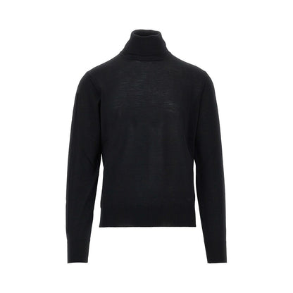 EMPORIO ARMANI Virgin wool turtleneck with Eagle embroidery