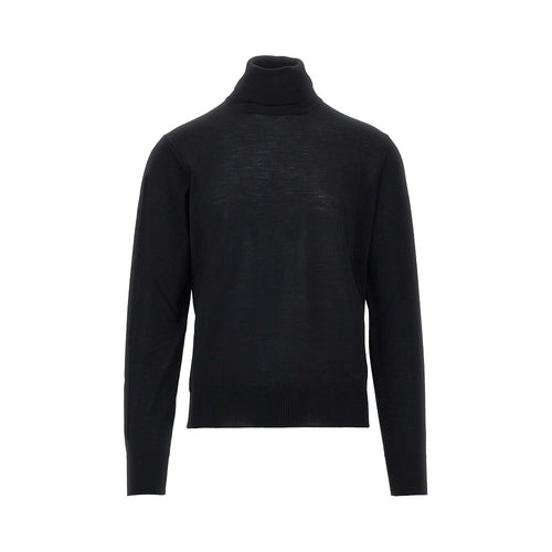 EMPORIO ARMANI Virgin wool turtleneck with Eagle embroidery