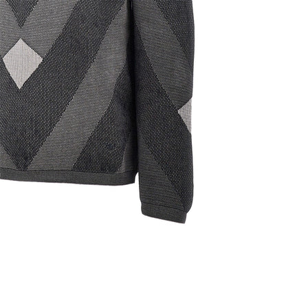 EMPORIO ARMANI Cotton sweater with jacquard motif