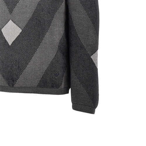 EMPORIO ARMANI Cotton sweater with jacquard motif