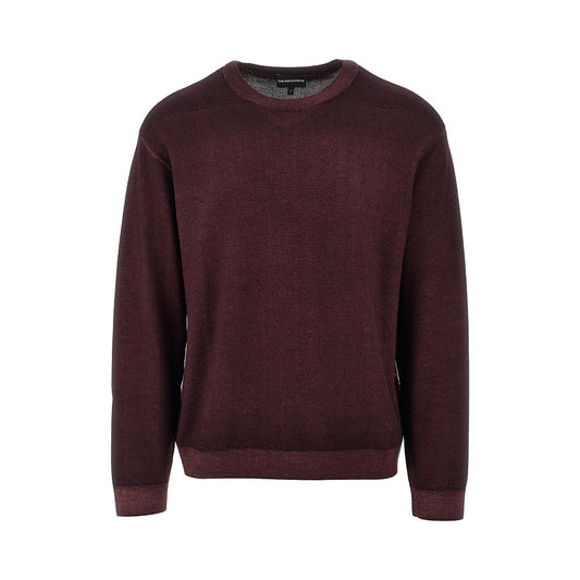 EMPORIO ARMANI Garment dyed wool crewneck sweater