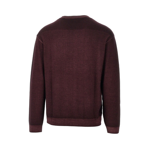 EMPORIO ARMANI Garment dyed wool crewneck sweater