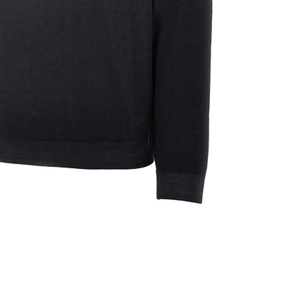 EMPORIO ARMANI Garment dyed wool crewneck sweater