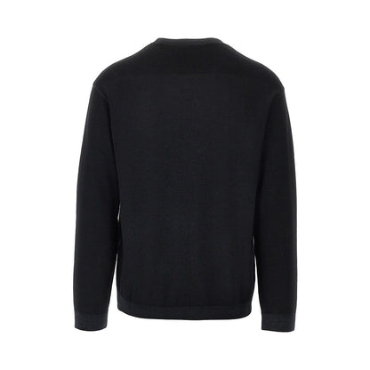 EMPORIO ARMANI Garment dyed wool crewneck sweater