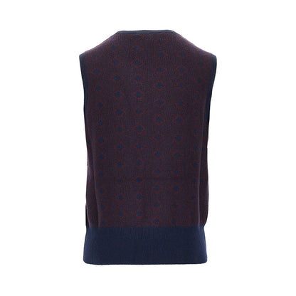 EMPORIO ARMANI Cashmere and wool vest with diamonds motif
