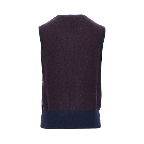 EMPORIO ARMANI Cashmere and wool vest with diamonds motif