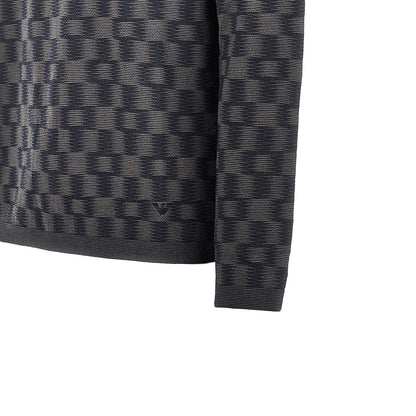 EMPORIO ARMANI Virgin wool sweater with Check motif
