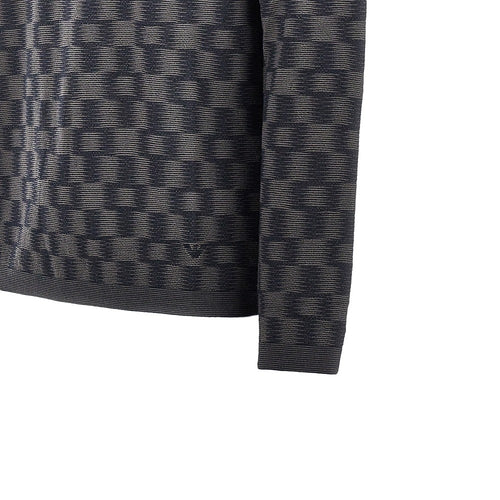 EMPORIO ARMANI Virgin wool sweater with Check motif