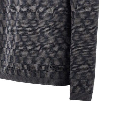 EMPORIO ARMANI Virgin wool sweater with Check motif