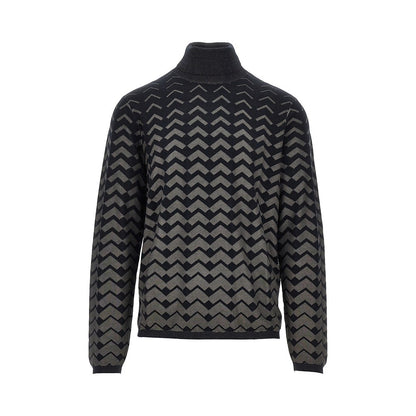 EMPORIO ARMANI Knitted turtleneck with chevron motif