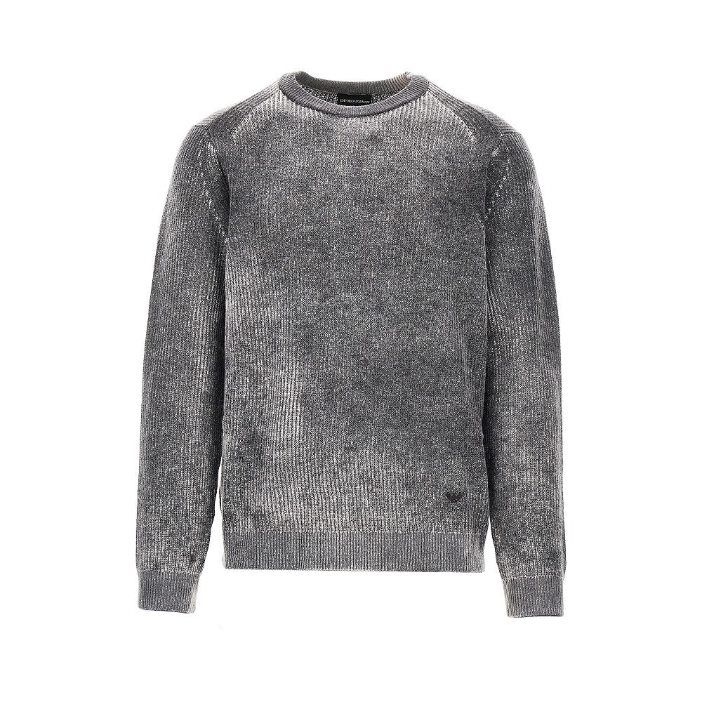 EMPORIO ARMANI Knitted sweater with faded effect