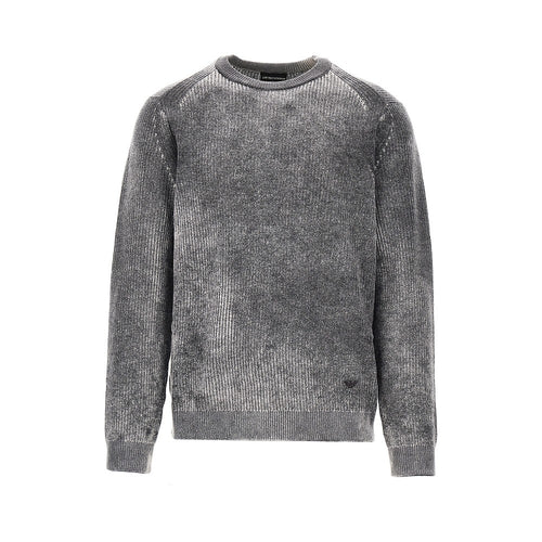 EMPORIO ARMANI Knitted sweater with faded effect