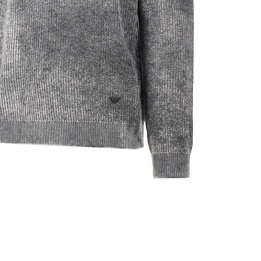 EMPORIO ARMANI Knitted sweater with faded effect