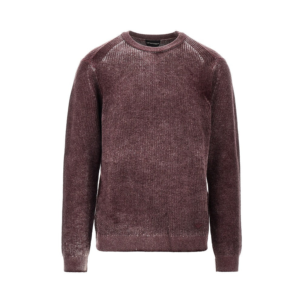 EMPORIO ARMANI Knitted sweater with faded effect