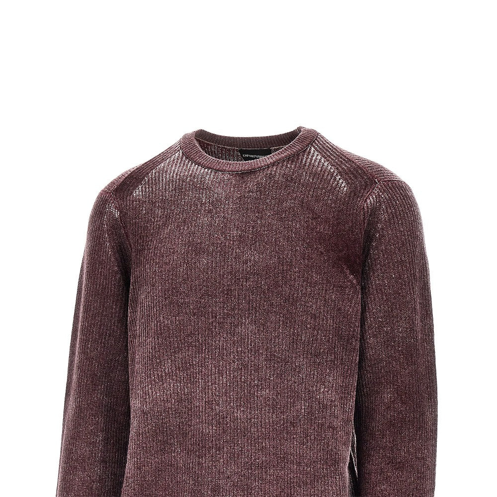 EMPORIO ARMANI Knitted sweater with faded effect