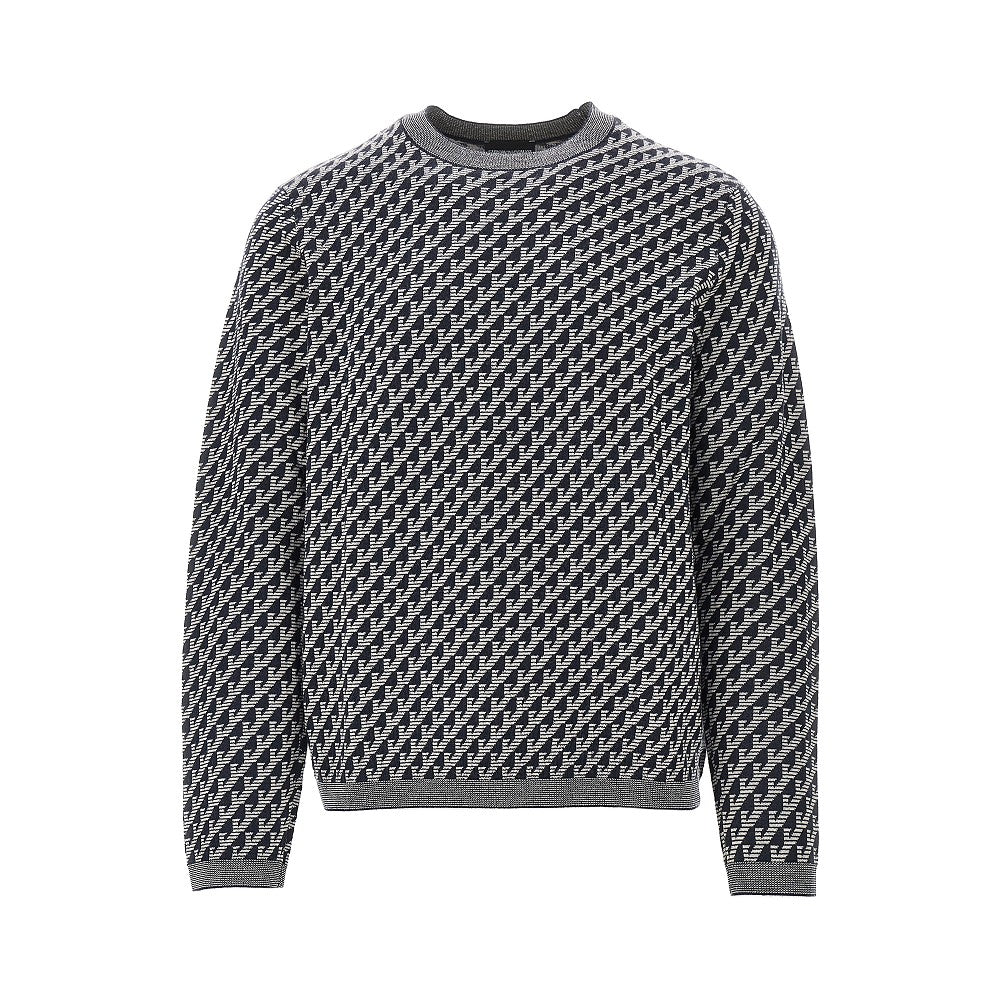 Emporio Armani Jacquard wool crewneck sweater