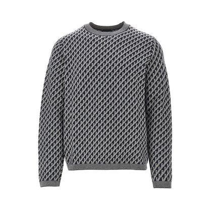 Emporio Armani Jacquard wool crewneck sweater