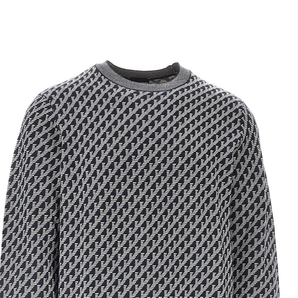 Emporio Armani Jacquard wool crewneck sweater