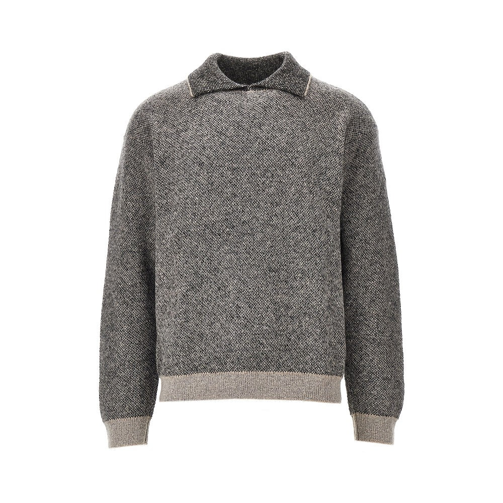 Emporio Armani Mohair-blend sweater with collar