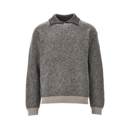 Emporio Armani Mohair-blend sweater with collar