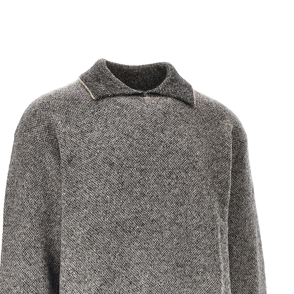 Emporio Armani Mohair-blend sweater with collar